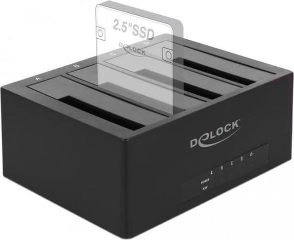 DeLOCK 63930 dockningsstation för lagringsenheter USB 3.0 (3.1 Gen 1) Typ-B Svart