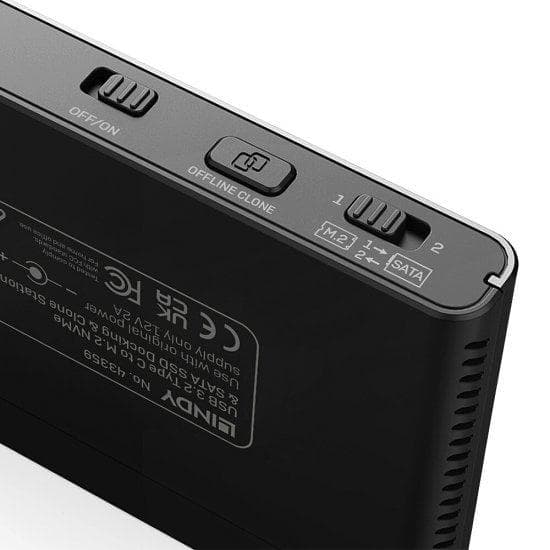 Lindy USB 3.2 Typ C - M.2 NVMe & SATA SSD Dockning&Sata Stat. (43359)