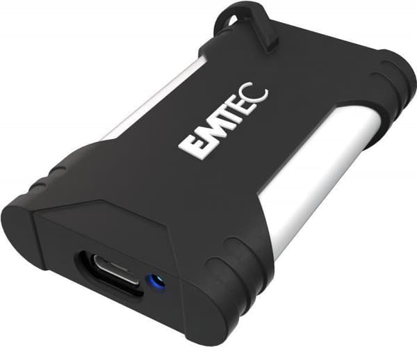 Emtec X210G - 2000 GB - USB Type-C - 3.2 Gen 2 (3.1 Gen 2) - 1100 MB/s - 10 Gbit/s - sort - hvid (ECSSD2TX210G)