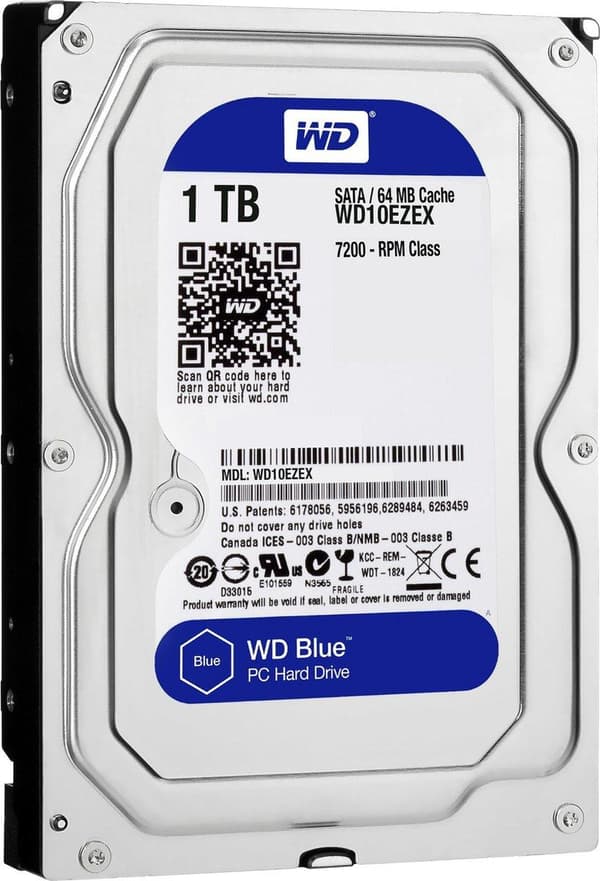 Western Digital WD Blue WD10EZEX - Intern harddisk 3,5 tommer - 1 TB