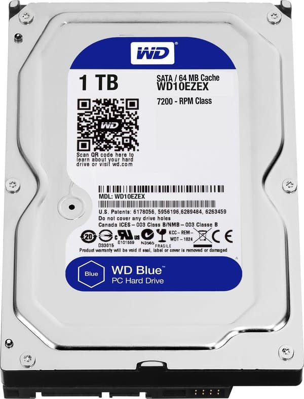 Western Digital WD Blue WD10EZEX - sisäinen kiintolevy 3,5 tuumaa - 1 TB