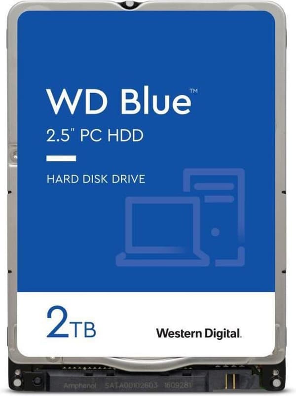 WD Blue WD20SPZX - Hårddisk - 2 TB - intern - 2,5 - SATA 6Gb/s - 5400 rpm -buffert: 128 MB