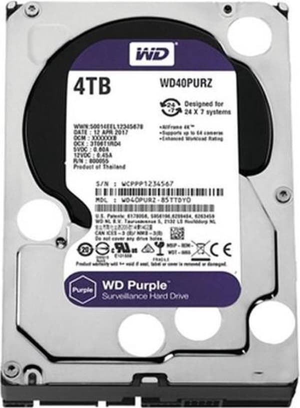 Western Digital WD Purple - Intern hårddisk 3,5" - 4 TB
