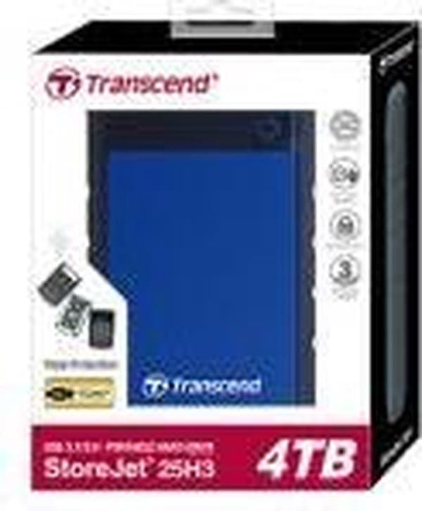 Transcend StoreJet 25H3 Rugged - Ekstern harddisk - 1 TB