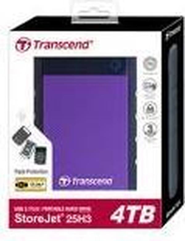 Transcend StoreJet 25H3 Rugged - Extern hårddisk - 4 TB