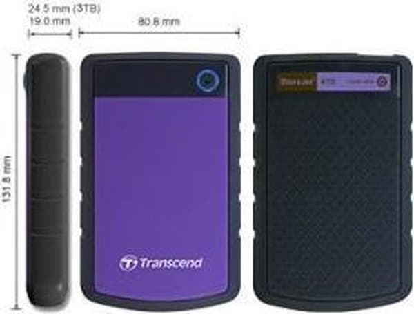 Transcend StoreJet 25H3 Rugged - Extern hårddisk - 2 TB