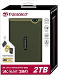 Miniatyrbillede 5 af 7: Transcend StoreJet® 25M3G 1 TB 2,5" ekstern harddisk USB 3.2 Gen 2 (USB 3.1) Army Green TS1TSJ25M3G