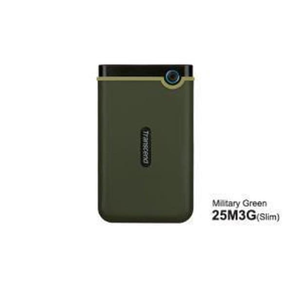 Transcend StoreJet® 25M3G 1 TB 2,5" ekstern harddisk USB 3.2 Gen 2 (USB 3.1) Army Green TS1TSJ25M3G