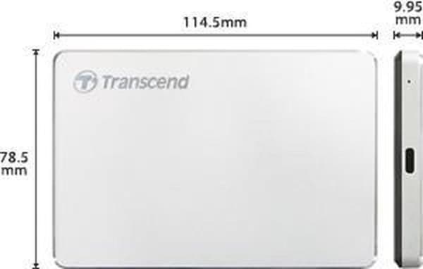 Transcend StoreJet® 25C3S 2 TB extern hårddisk (2,5 tum) USB-C TS2TSJ25C3S