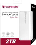 Miniatyrbild 2 av 6: Transcend StoreJet® 25C3S 2 TB extern hårddisk (2,5 tum) USB-C TS2TSJ25C3S