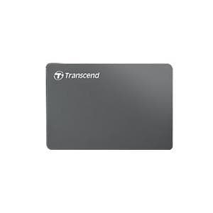 Transcend StoreJet 25C3 - Hard drive - 2 TB - external (portable) - 6.4 cm (2.5") - USB 3.0 - Iron Gray