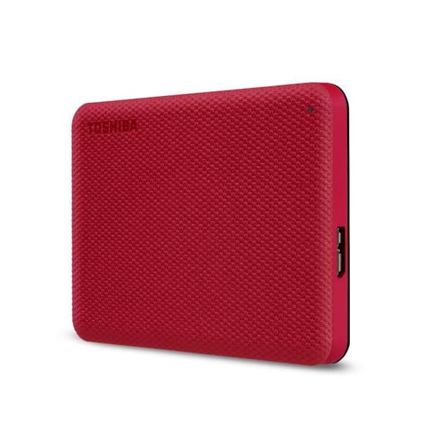 Toshiba Canvio Advance - Harddisk - 1TB - ekstern (bærbar) - 2,5" (6,4 cm) - USB 3.2 Gen 1 - rød (HDTCA10ER3AA)