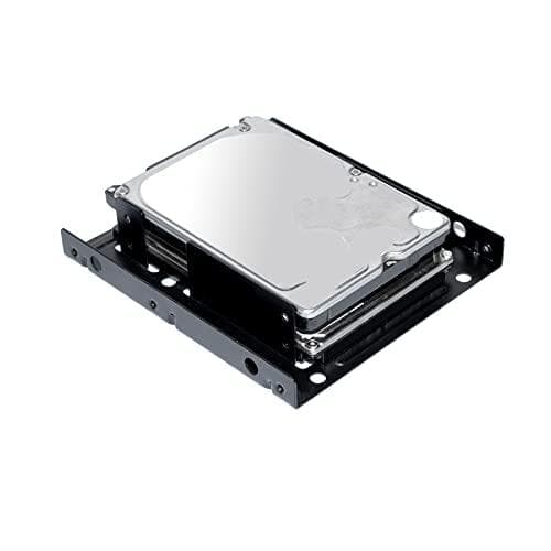 Installationsramme ultron intern 2x2,5" SSD/HDD metal sort (377215)