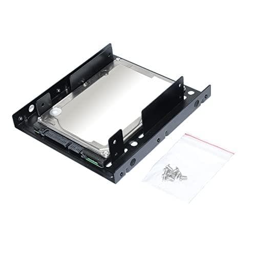 Installationsramme ultron intern 2x2,5" SSD/HDD metal sort (377215)