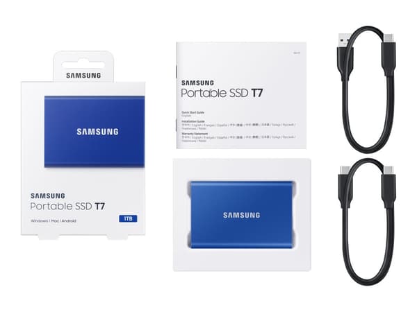 Samsung Portable SSD T7 1 TB Blå