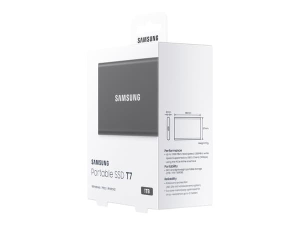 Samsung Portable SSD T7 1 TB Grå