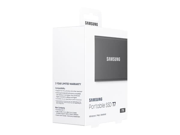 Samsung Portable SSD T7 1 TB Grå