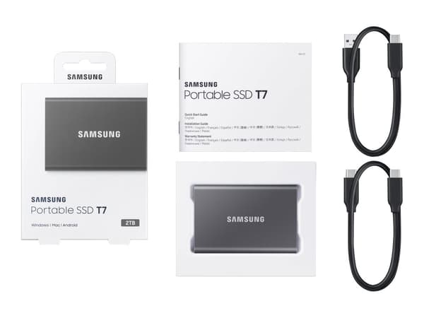 Samsung Portable SSD T7 2 TB Grå