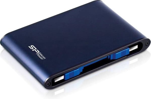 SILICON POWER Armor A80 - Harddisk - 2 TB - ekstern (bærbar) - 2,5" (6,4 cm) - USB 3.0 - blå
