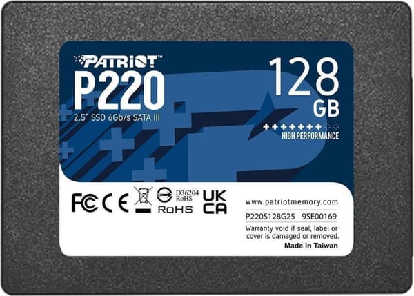 SSD Patriot 128GB 2,5" P220 SATA3 550/480 (P220S512G25)