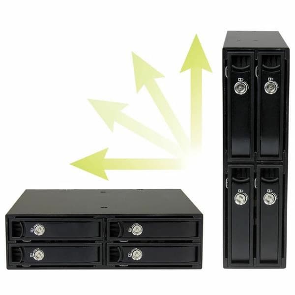 Rack Startech SATSASBP425 Sort Bærbar 2,5"