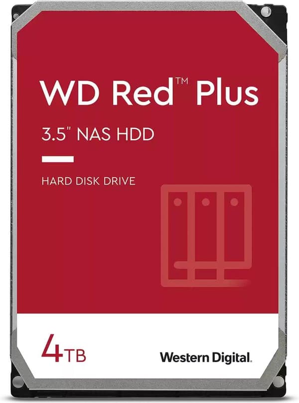 Western Digital Red Plus WD40EFPX intern harddisk 3,5" 4000 GB Serial ATA III