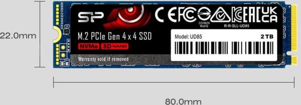 SILICON POWER UD85 - SSD - 1 TB - intern - M.2 2280 - PCIe 4.0 x4 (NVMe)