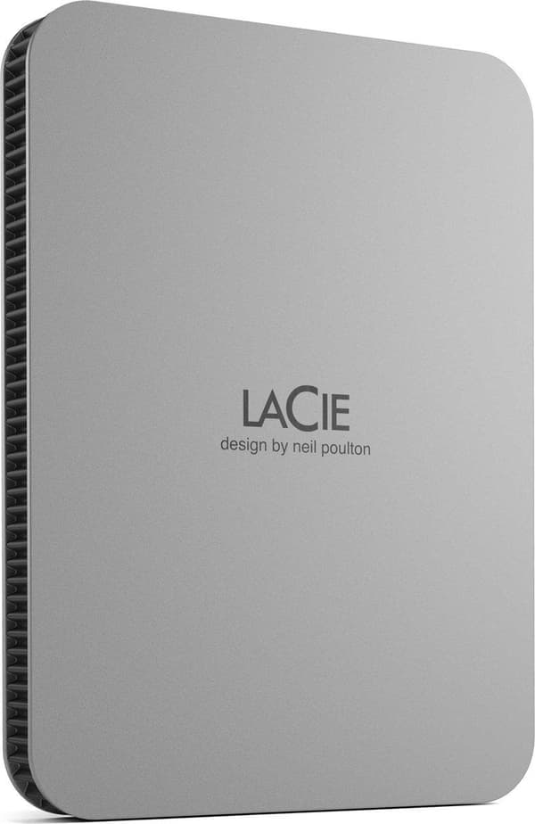 LaCie Mobile Drive STLP1000400 - Hårddisk - 1 TB - extern (bärbar) - USB 3.2 Gen 1 (USB-C-kontakt) - Moon Silver