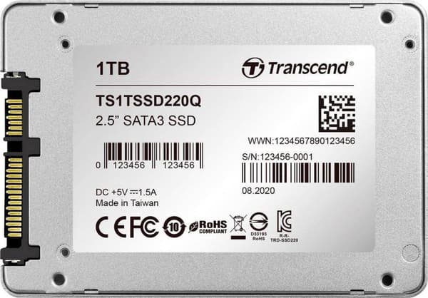 Transcend SSD220Q - SSD - 1 TB - intern - 2,5" (6,4 cm) - SATA 6 Gb/s