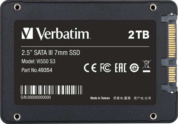 Verbatim SSD 2TB, SATA-III, 6,35 cm (2,5"), Vi550 (49354)