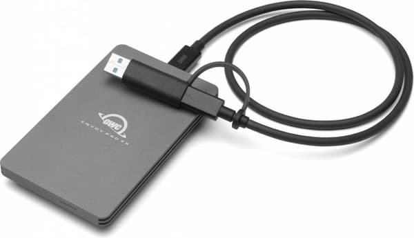 OWC Envoy Pro FX - Ulkoinen NVMe SSD - Thunderbolt 3 + USB-C - 2800 Mt/s - 1 Tt - Space Grey