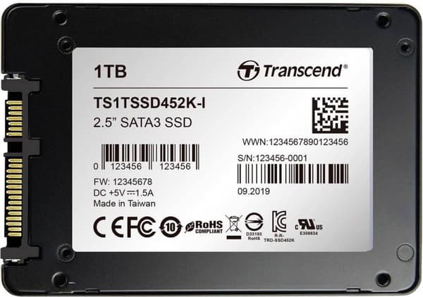 Transcend SSD452K-I - SSD - 1 TB - intern - 2,5" (6,4 cm) - SATA 6 Gb/s