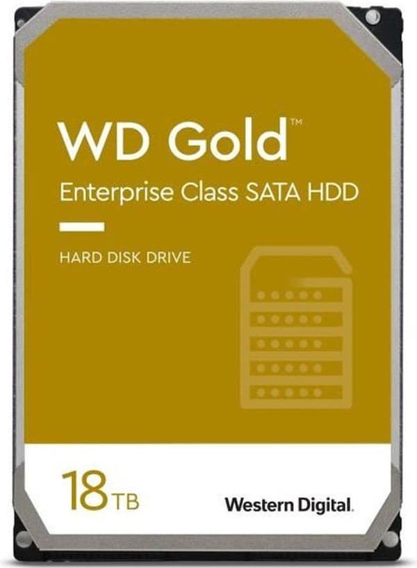 WD Gold Enterprise-luokan kiintolevy WD181KRYZ - Suuri schijf - 18 TB - sisäinen - 3,5 - SATA 6 Gb/s - 7200 tpm -puskuri: 512 MB