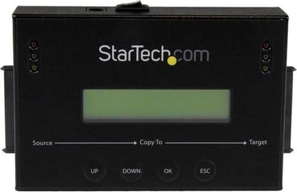 StarTech 2,5 og 3,5 tommer SATA Harde-schijfduplikator og -wisser - 14 GB/min - Sort