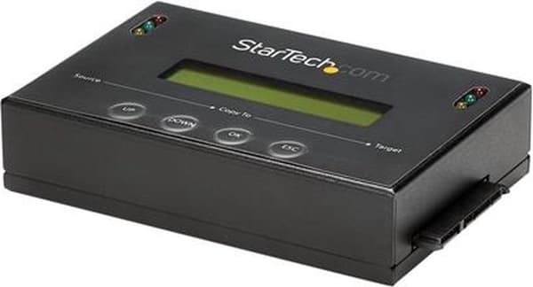 StarTech 2,5 og 3,5 tommer SATA Harde-schijfduplikator og -wisser - 14 GB/min - Sort