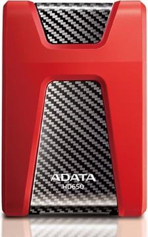 ADATA DashDrive Holdbar HD650 ekstern harddisk 1000 GB Rød