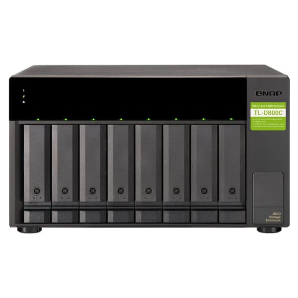 Network Storage Qnap TL-D800C Sort Sort/Grå Sort, Grå