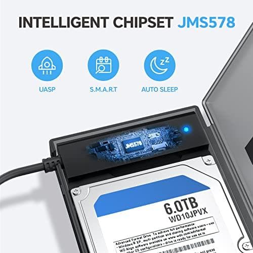 Graugear USB-A/C 3.1 adapterkabel 2,5" SATA SSD/HDD (G-2603-AC)