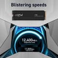 Miniatyrbild 2 av 6: 1TB SSD Crucial T700 3D-NAND NVMe PCIe M2 Gen5 kylfläns (CT1000T700SSD5)