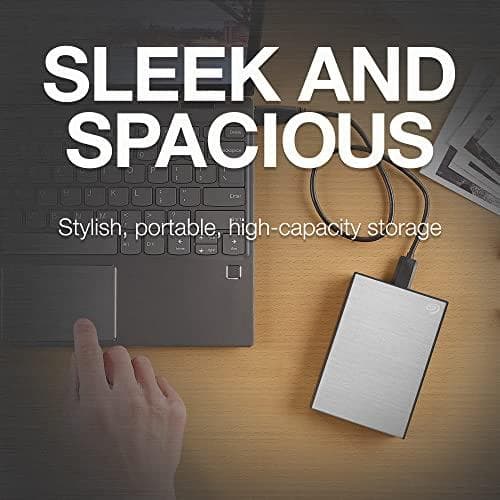 Seagate One Touch STKY2000401 - Hårddisk - 2 TB - extern (bärbar) - USB 3.0 - silver - med Seagate Rescue Data Recovery