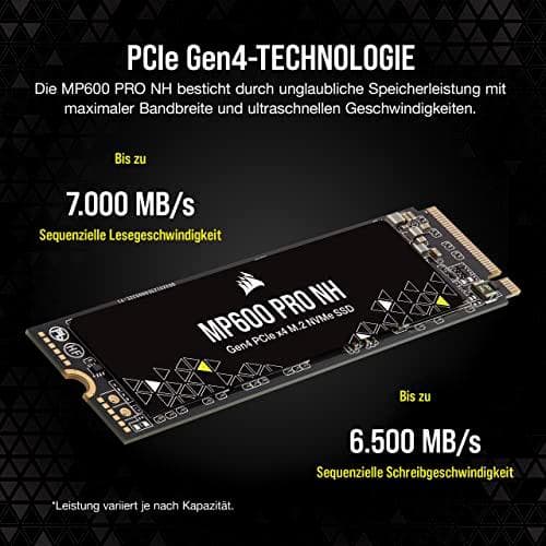CORSAIR Force Series - SSD - 4 Tt - sisäinen - M.2 2280 - integroitu jäähdytyselementti (CSSD-F4000GBMP600PNH)