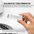 Miniatyrbillede 3 af 6: CORSAIR Force Series MP600 PRO LPX - SSD - 4TB - intern - M.2 2280 - PCIe 4.0 x4 (NVMe) - 256-bit AES - integreret heatsink - til Sony PlayStation 5 (