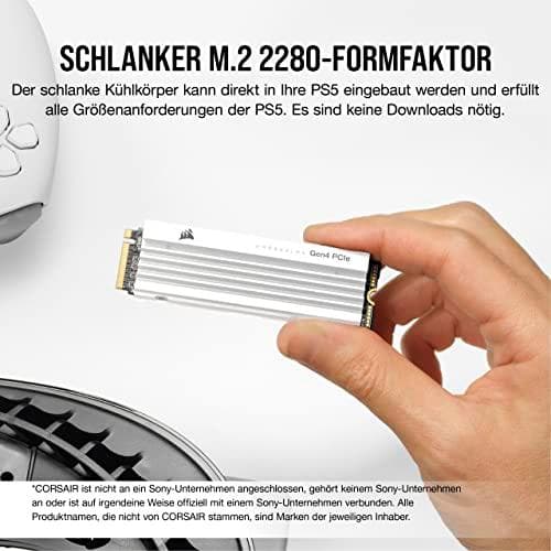 CORSAIR Force Series MP600 PRO LPX - SSD - 4TB - intern - M.2 2280 - PCIe 4.0 x4 (NVMe) - 256-bit AES - integreret heatsink - til Sony PlayStation 5 (
