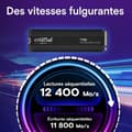 Pikkukuva 3 / 5: Crucial T700 - Intern SSD - 1 TB - PCI Express 5.0 (NVMe)