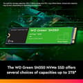 Miniatyrbild 8 av 11: WD Green SN350 NVMe SSD 500GB M.2 2280 PCIe Gen3 (WDS500G2G0C)