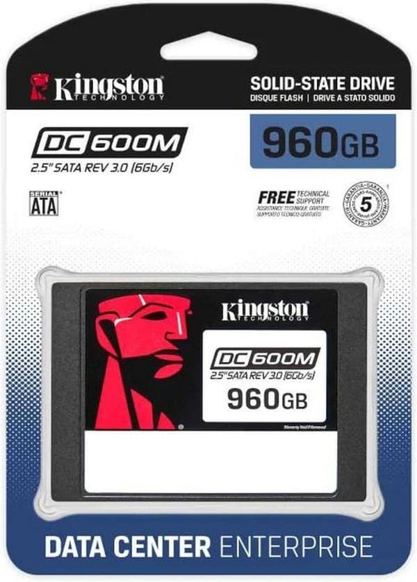 Kingston Technology 960G DC600M (blandad användning) 2,5” Enterprise SATA SSD