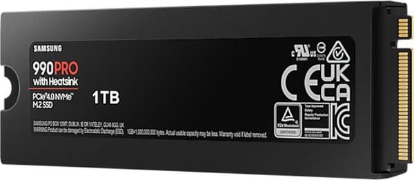 1TB SSD Samsung 990 Pro M.2 NVMe kylfläns (MZ-V9P1T0CW) (MZ-V9P1T0GW)