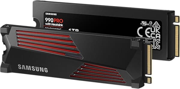 1TB SSD Samsung 990 Pro M.2 NVMe kylfläns (MZ-V9P1T0CW) (MZ-V9P1T0GW)