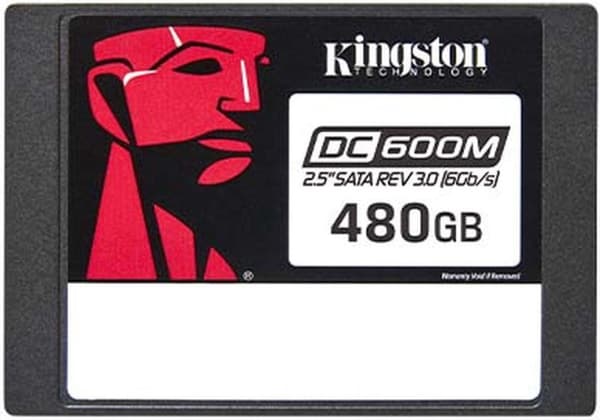 Kingston DC600M - SSD - blandet brug - krypteret - 480GB - intern - 2,5" (6,4 cm) - SATA 6Gb/s - 256-bit AES - Selvkrypterende drev (SED) (SEDC600M/48