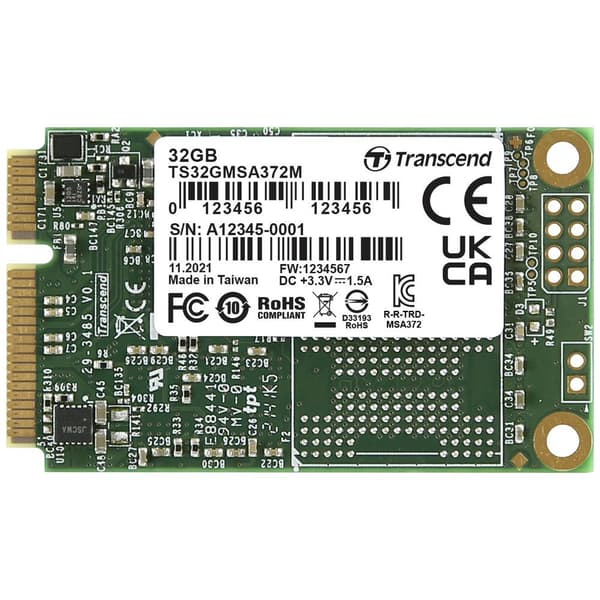Transcend MSA372M 32 GB SSD-hårddisk mSATA SATA III Industrial TS32GMSA372M